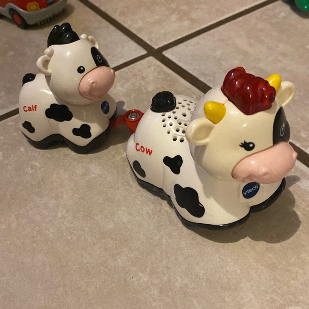 Vtech Go Go Smart Animals, Cow and Calf, Hard to Find